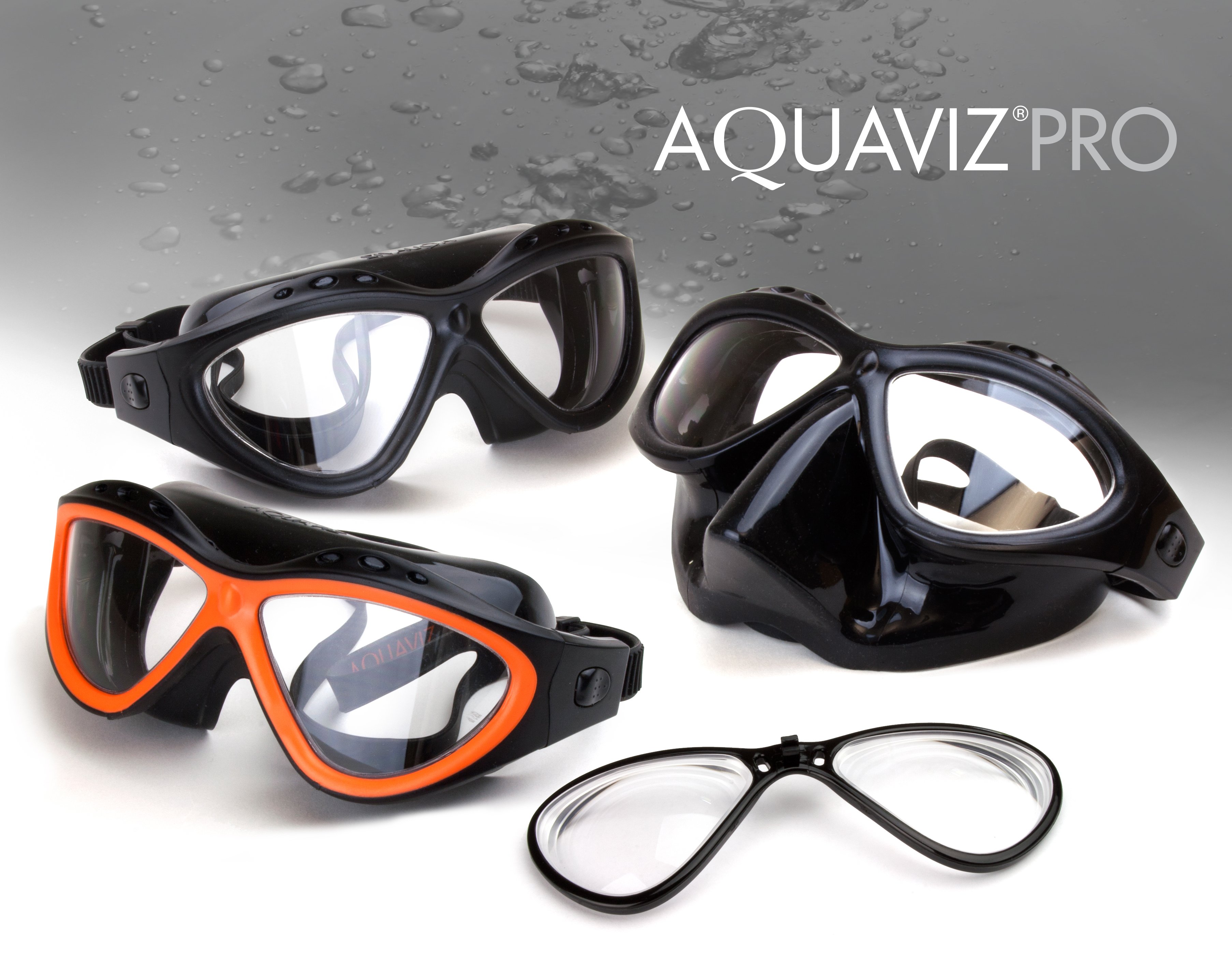 Swimming Mask with Prescription Lenses - Black with Black Silicone & Tinted  Lens