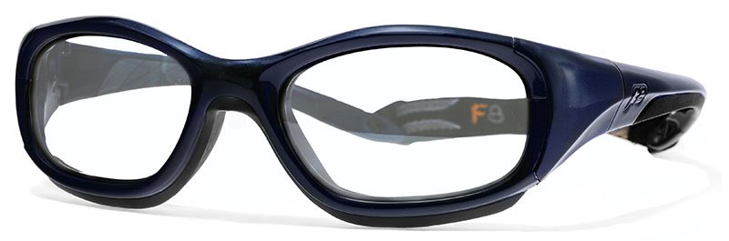 Slam Goggle XL Eyeglasses, Shiny Gunmetal/Black