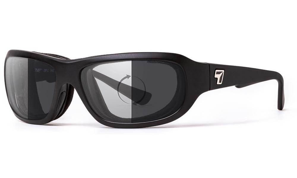 7eye by Panoptx VENTUS Wind Blocking Padded Foam Photochromic Sunglasses  100% UVA + UVB,Matte Black Frame-Clear to Gray Lenses - Walmart.com