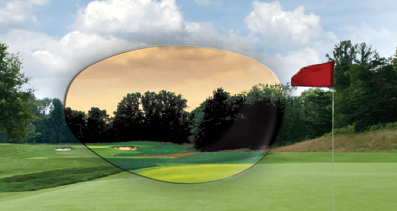Bolle V3 Golf Lens simulation