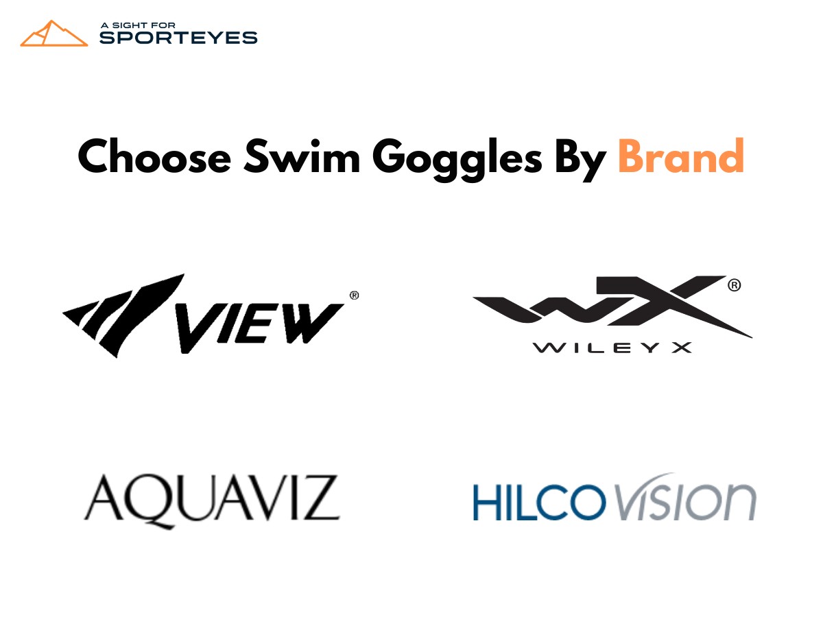  Photo of four swim goggles brand