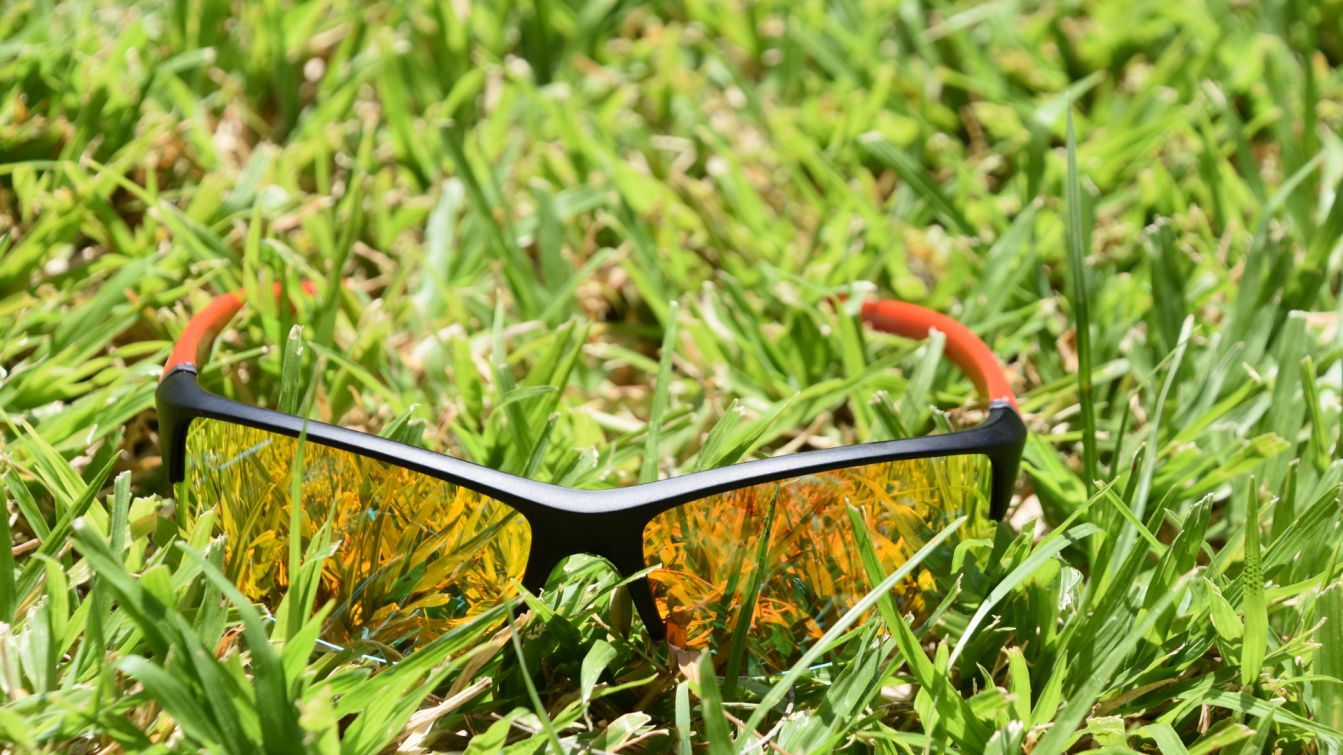 Image of goggles lying on the grass