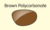Brown polycarbonate lenses