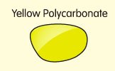 Yellow polycarbonate lenses